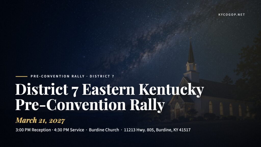District 7 Eastern Kentucky Pre-Convention Rally poster